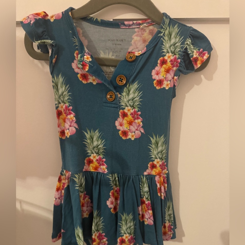 Posh peanut, bodysuit twirl dress, 12-18 months